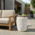 Outdoor Cicci Carved Side Table