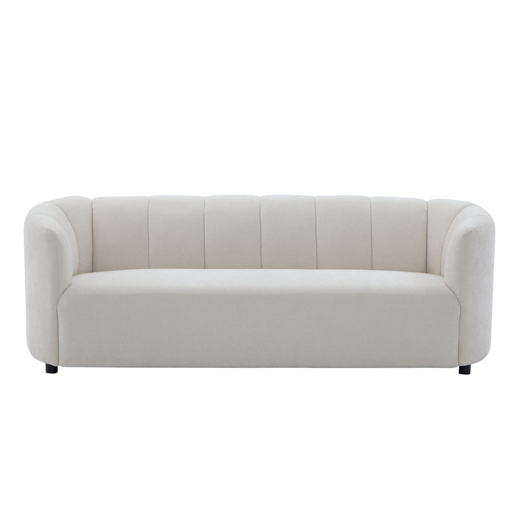 Mirelle 80 in. Modern Curved Chenille Sofa Couch