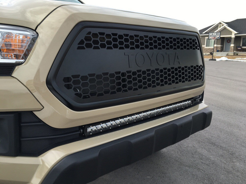 Cali Raised LED Cali Raised 2016-2023 Toyota Tacoma 32In Low Bumper Flush Slim Light Bar Kit -Blue Backlight - Small CR2847