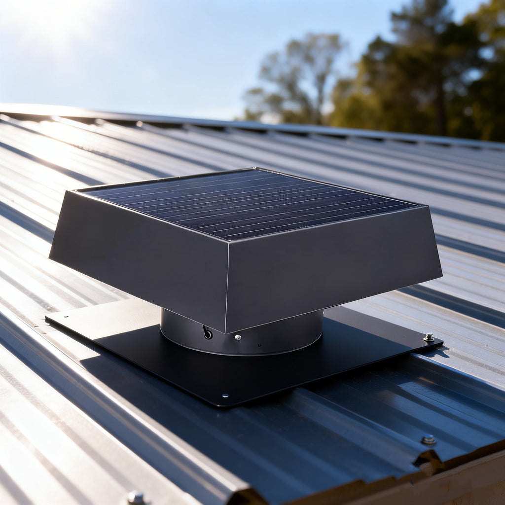 12" Flush Mount Trapezoid Solar Attic Vent