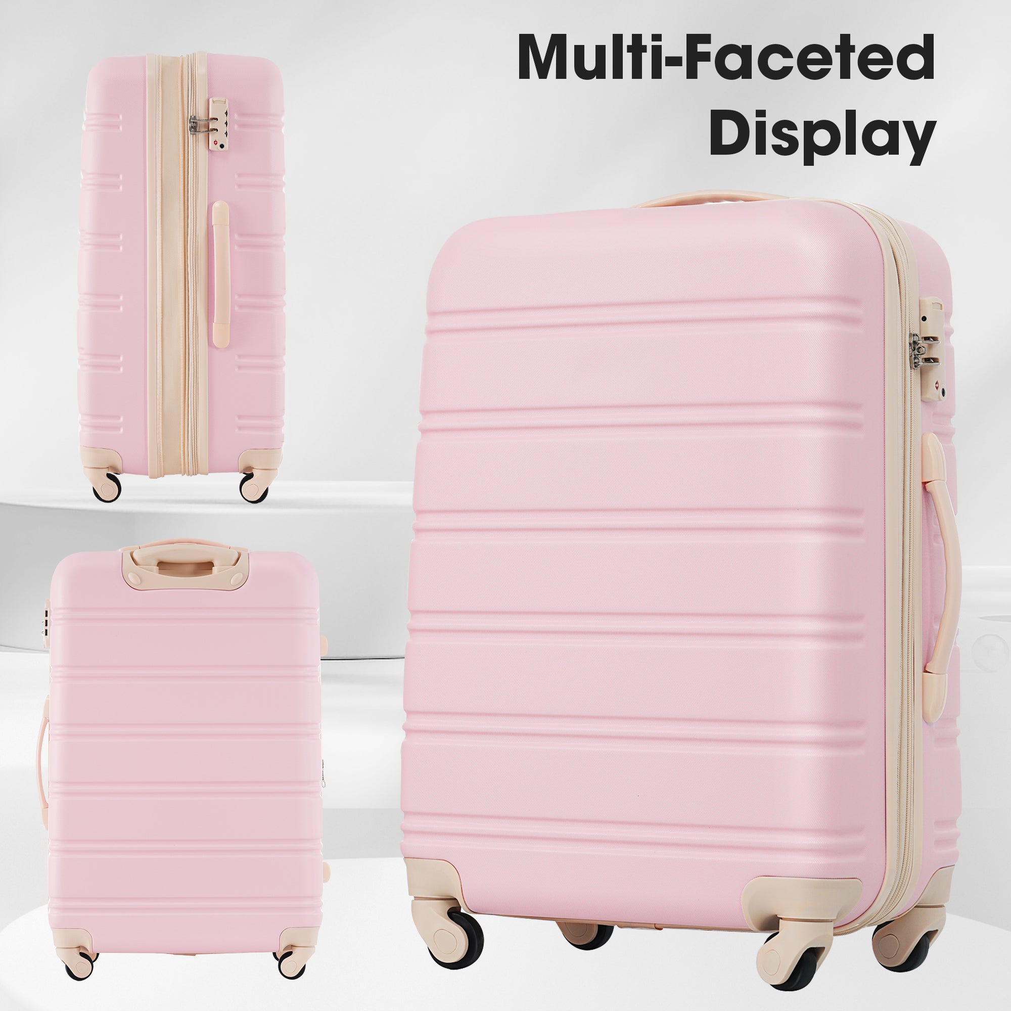 Hardshell Luggage Sets 2Pcs + Bag Spinner Suitcase with TSA Lock