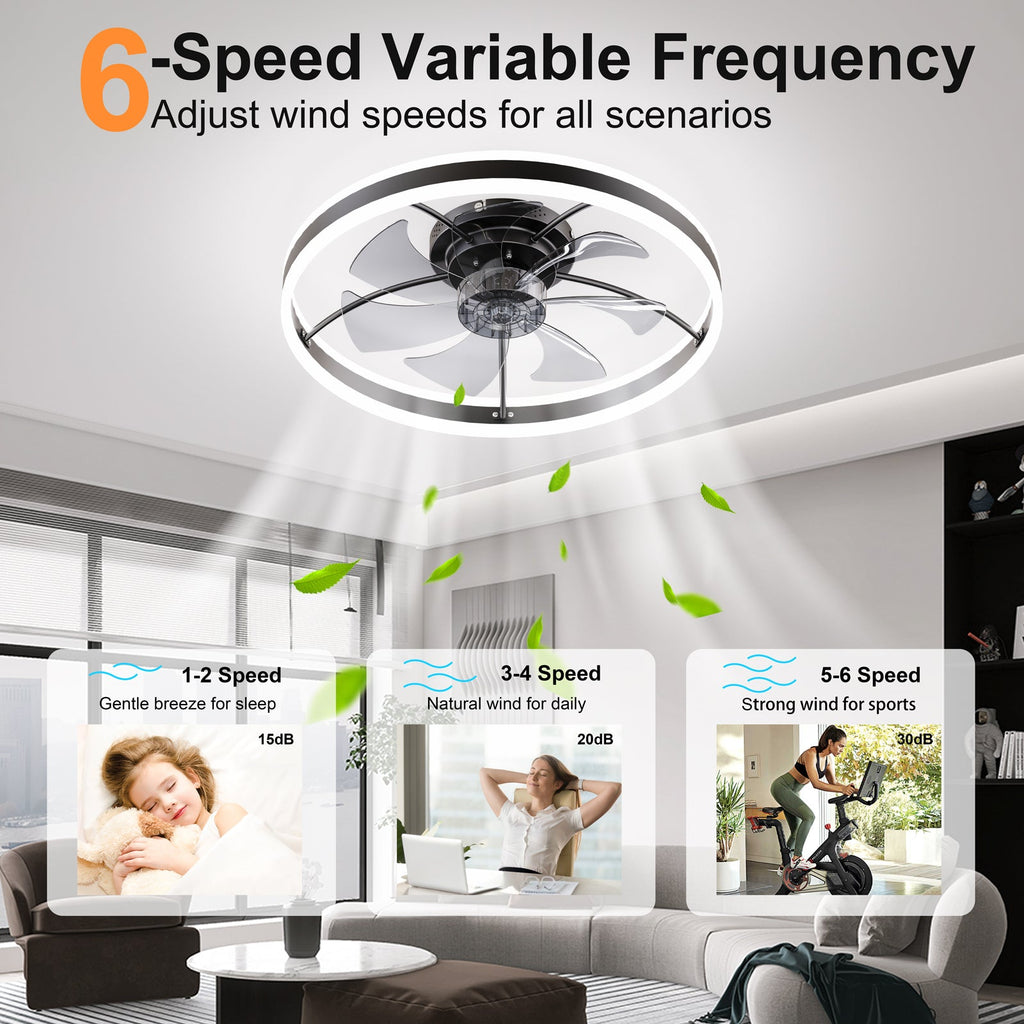 Smart Ceiling Fan with LED Light
