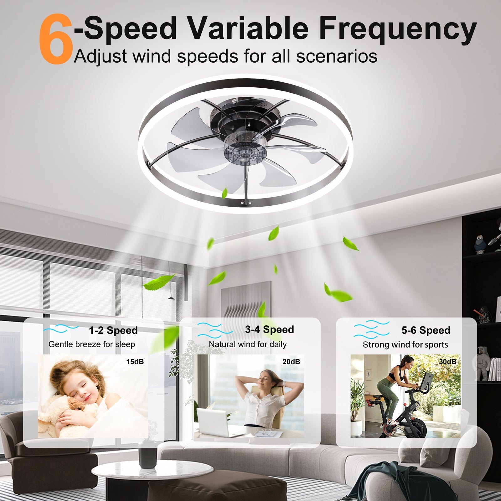 Smart Ceiling Fan with LED Light