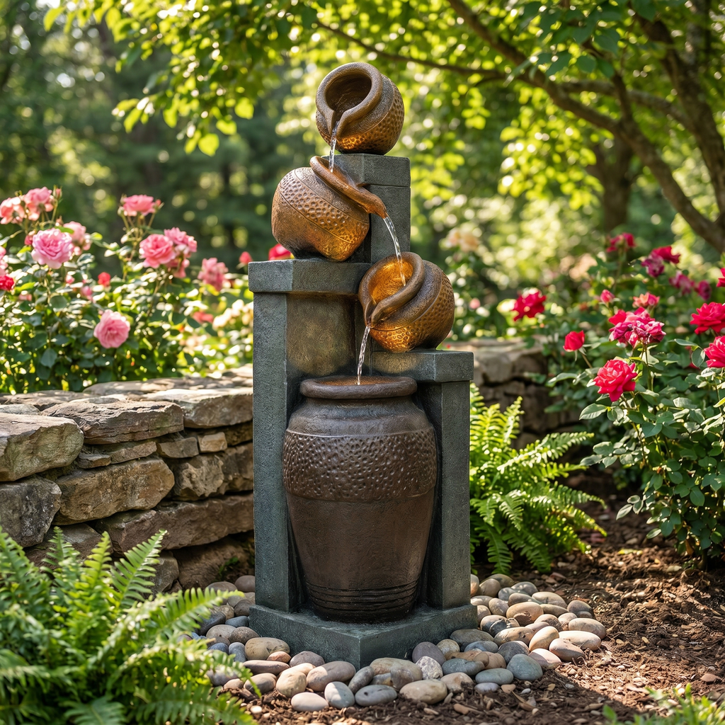 4-Tier Cascading Water Fountain