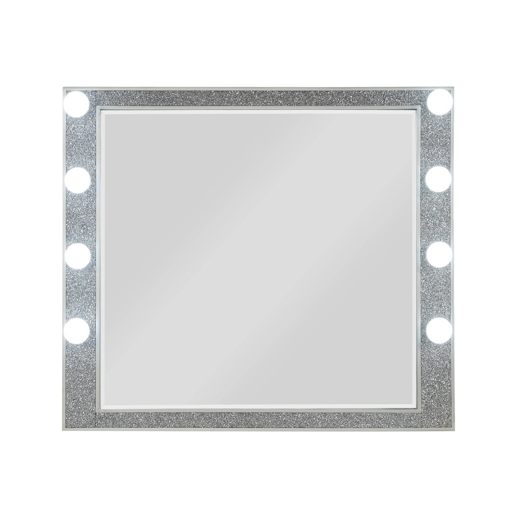 Sliverfluff Mirrored & Champagne Finish Mirror W/Light