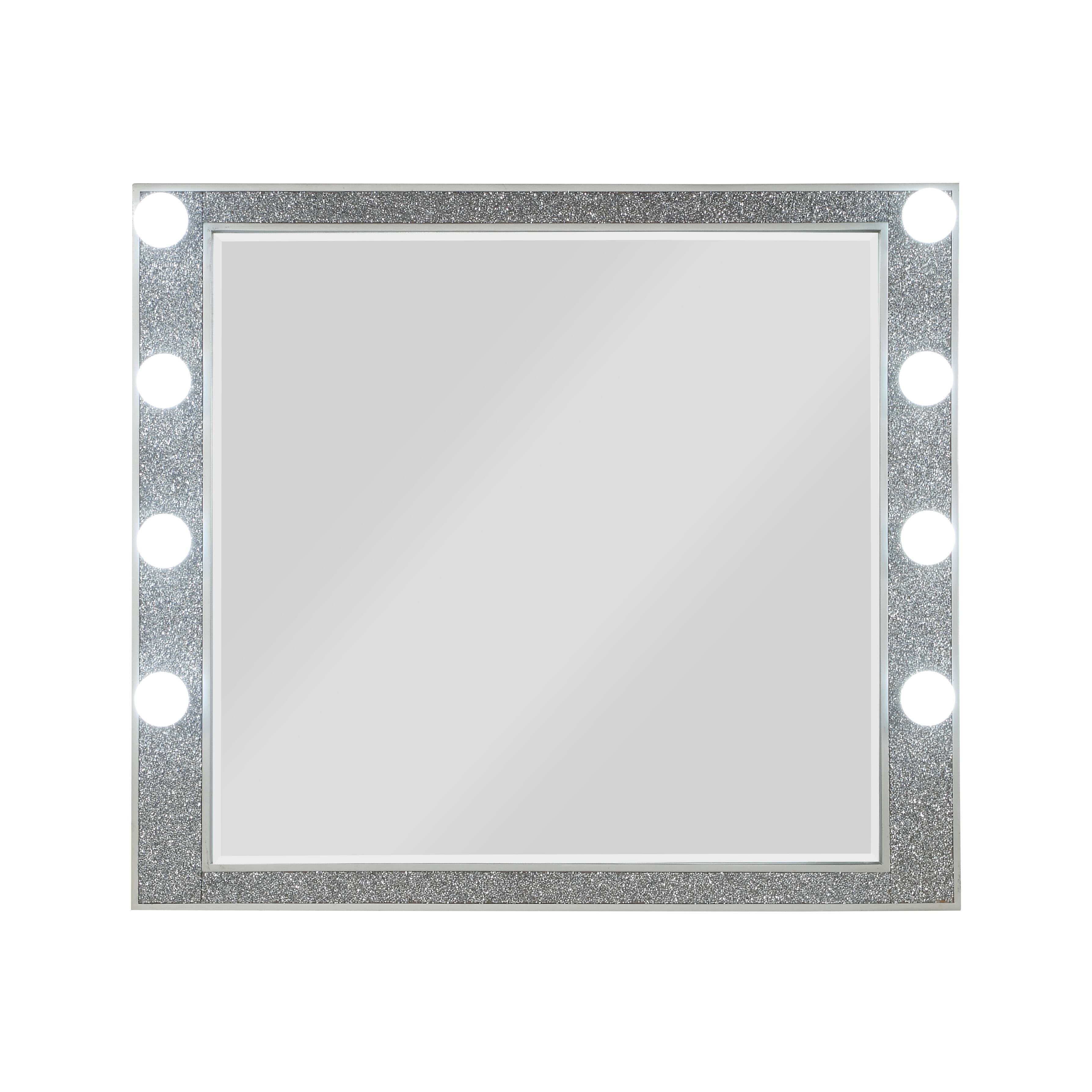 Sliverfluff Mirrored & Champagne Finish Mirror W/Light