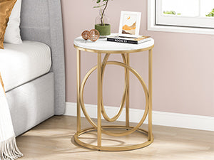 20” Round End Table for Living Room