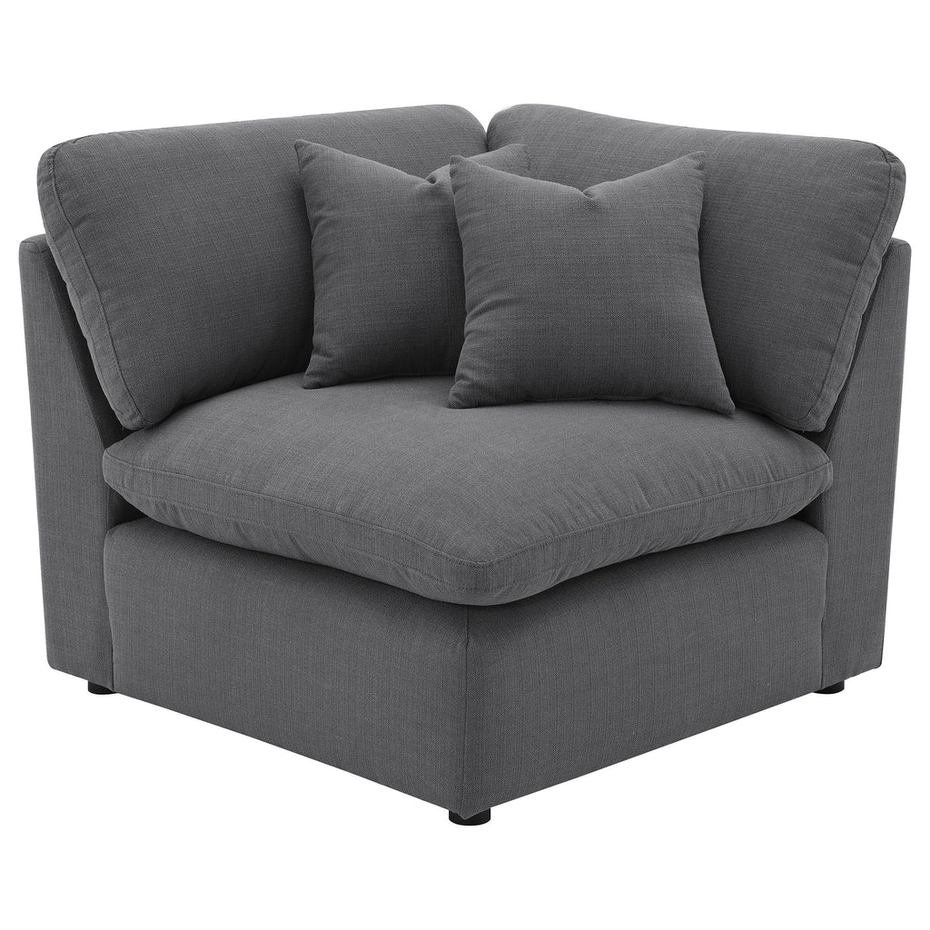 Charcoal 6-Piece Upholstered Modular Sectional Sofa