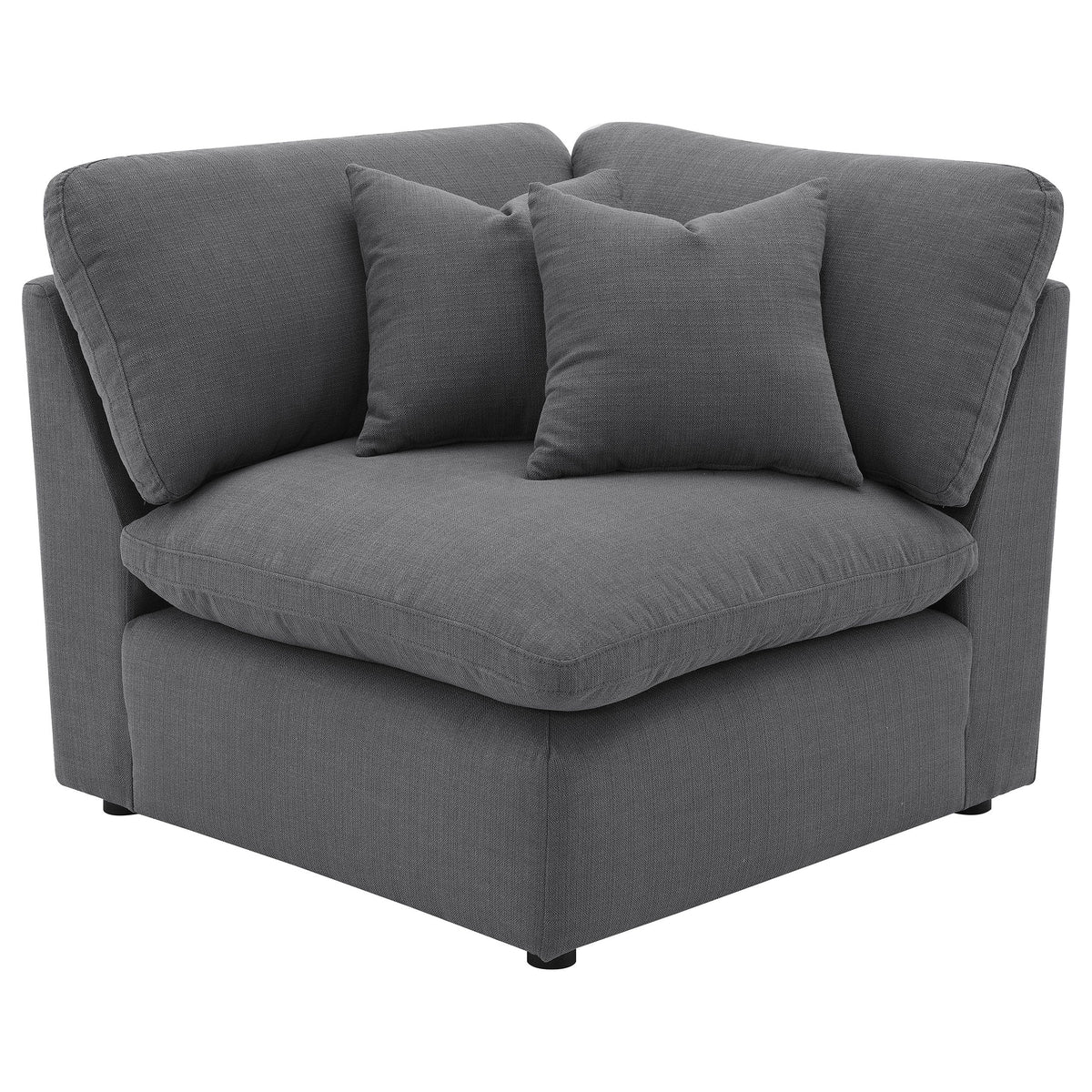 Charcoal 6-Piece Upholstered Modular Sectional Sofa