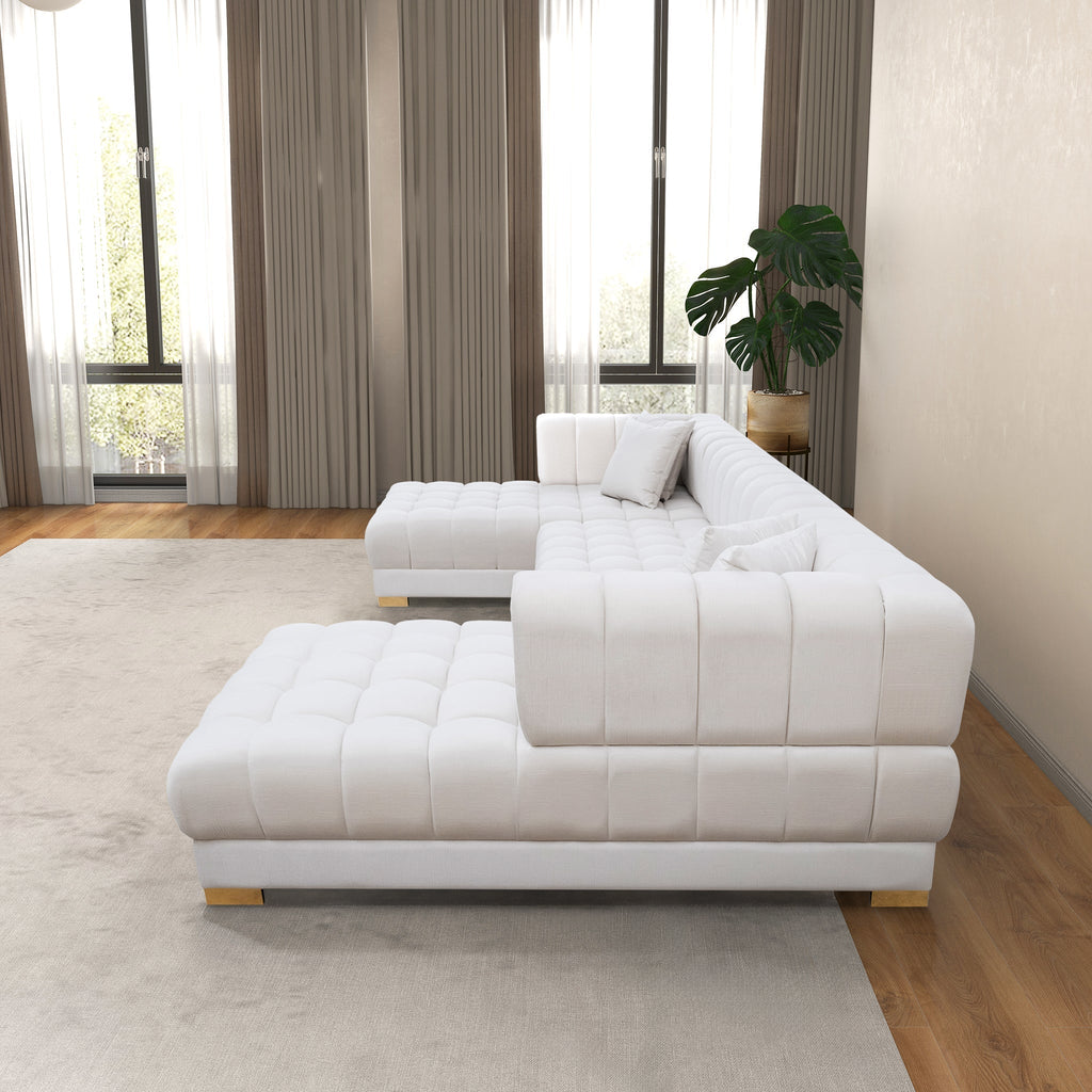 Marlow U-Shaped Velvet Sofa