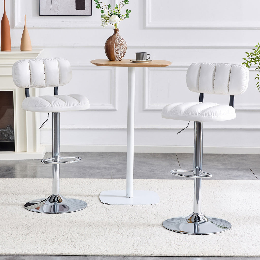 Set of 2 Adjustable Height Bar Stools