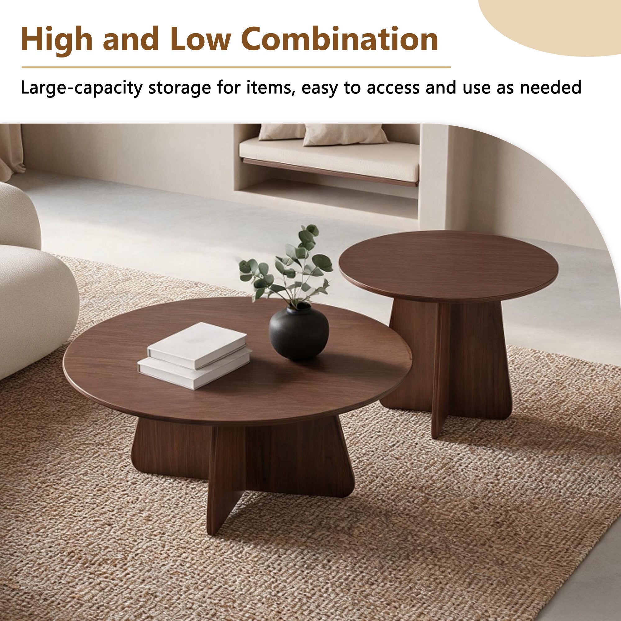 Retro-Style Nesting Coffee Table Set