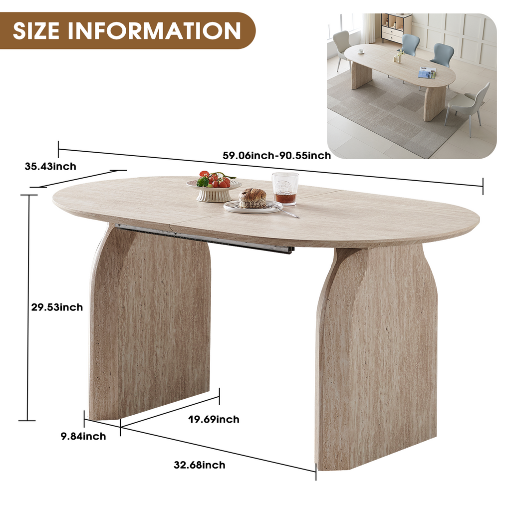 Wood Extendable Dining Table