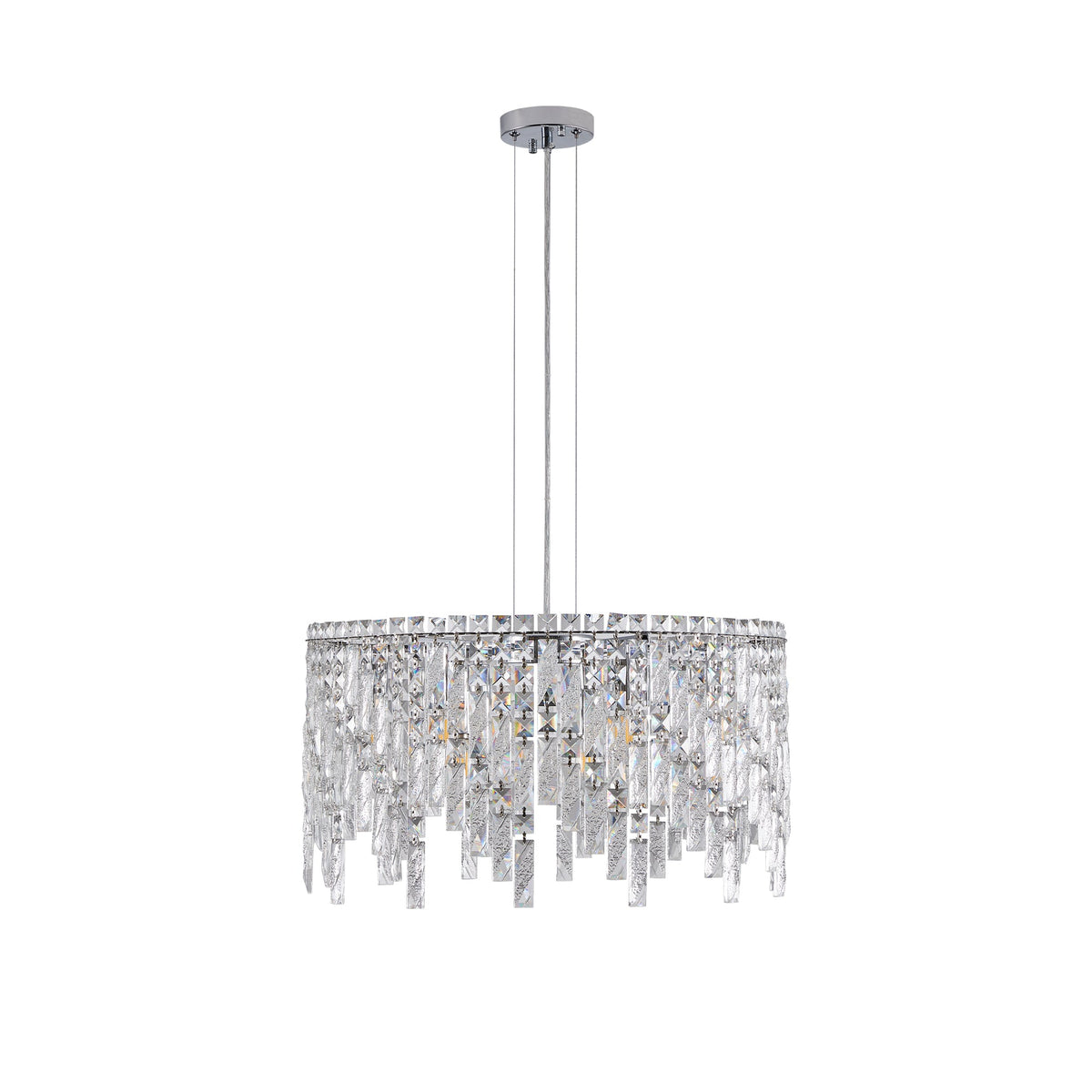 24" Luxurious Round Crystal Chandelier