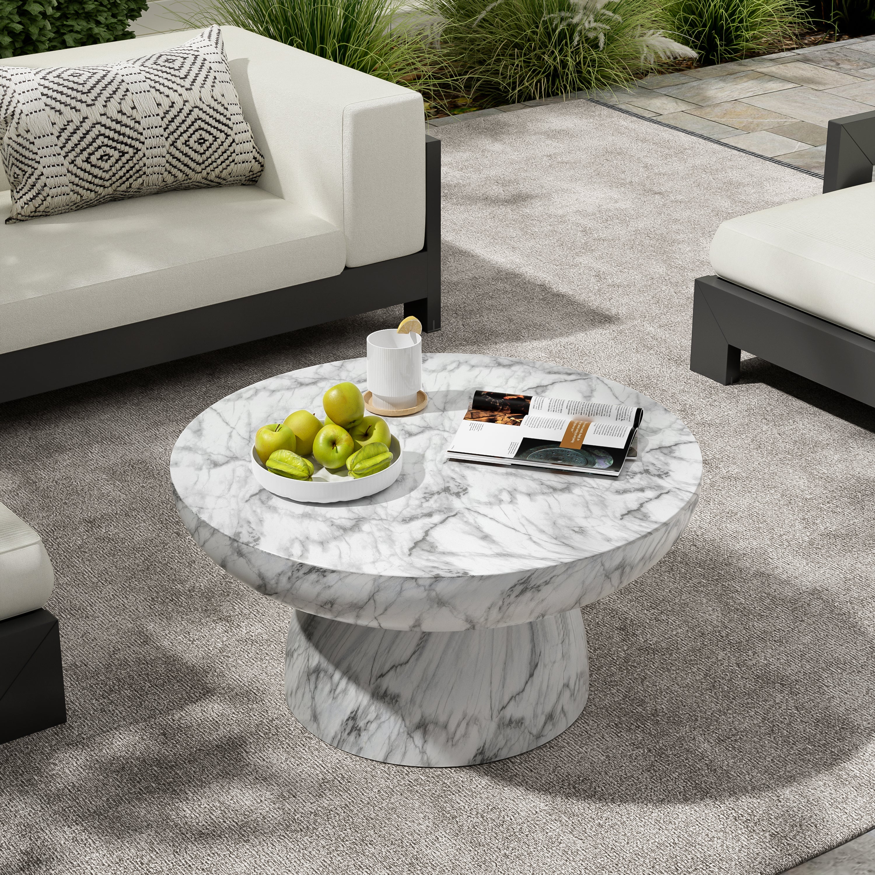 MGO Faux Marble Coffee Table