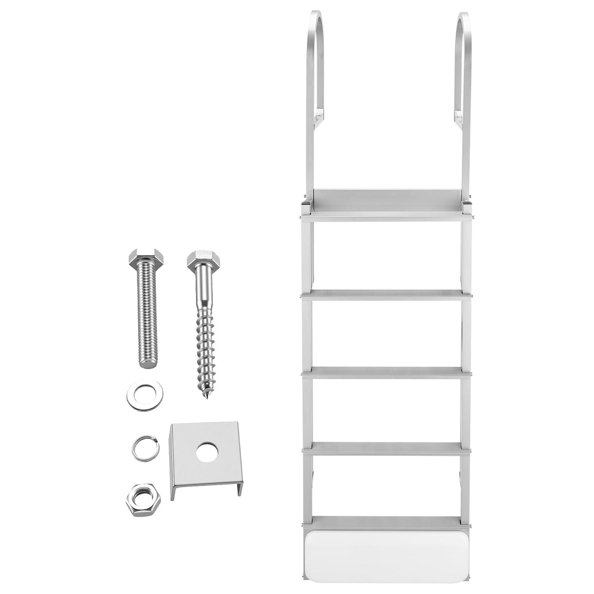 Retractable Dock Ladder - 5 Steps, Aluminum Alloy