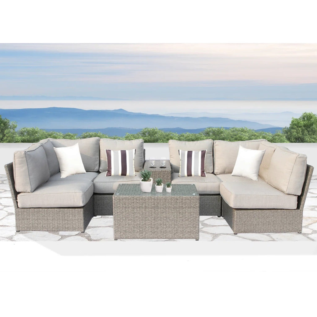 Outdoor 4-Person Sofa Seating Group – Pre-Assembled with Cushions