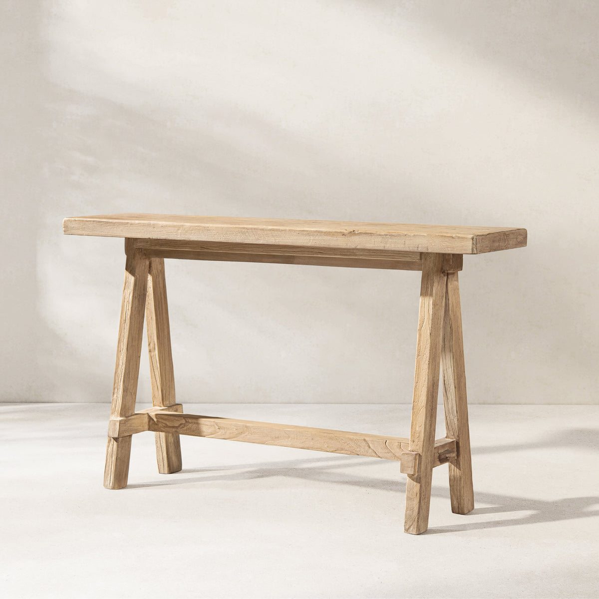 Hawthorne 60" Solid Reclaimed Elm Trestle Console Table
