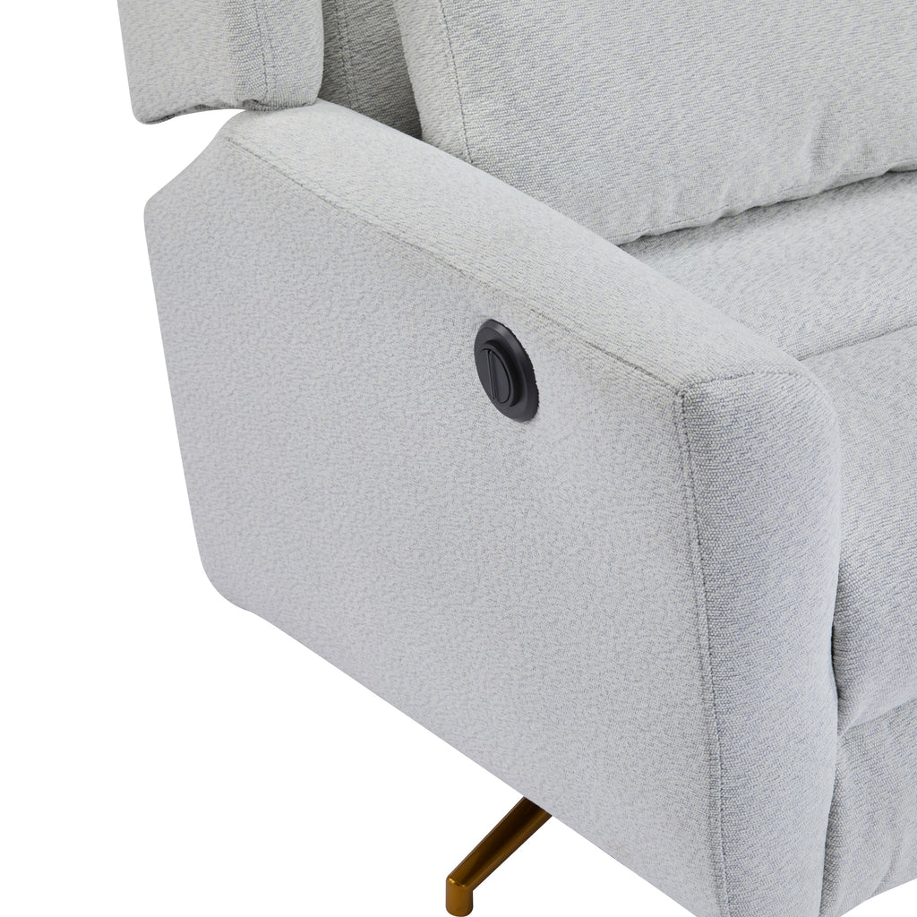 Upholstered 360° Swivel Power Recliner Chair