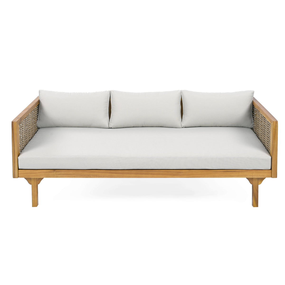 Claremont 3 Seater Daybed With Rattan Arms (Light)