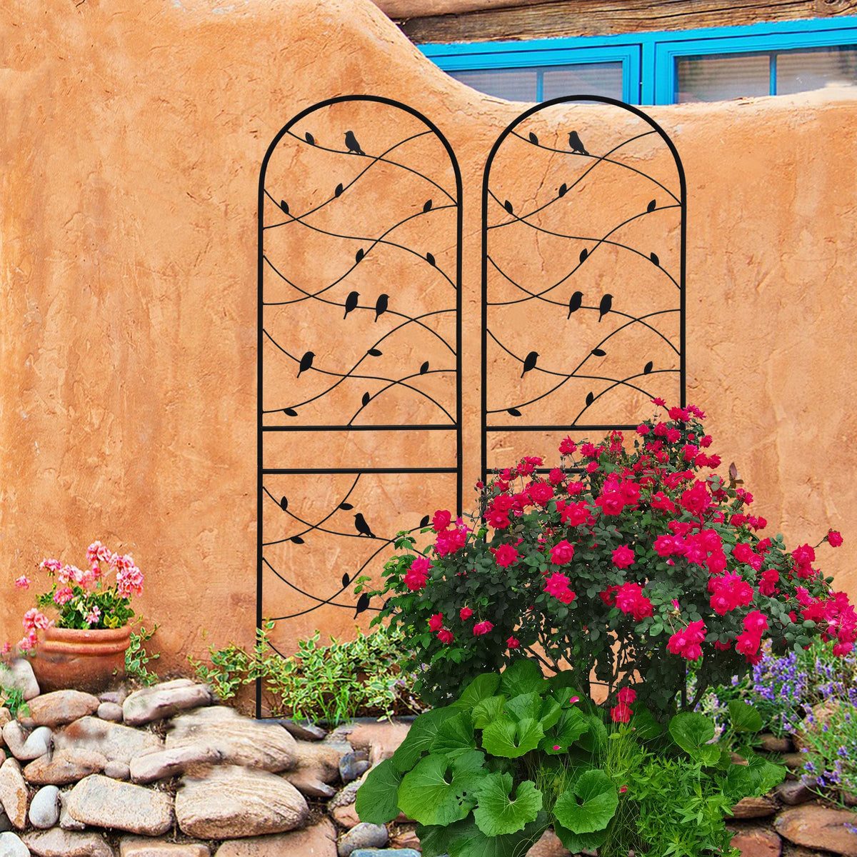 2 Pack Metal Garden Trellis 71" x 19.7"