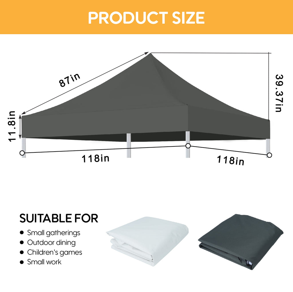10x10 Canopy Replacement Top for Pop Up Canopy Tent