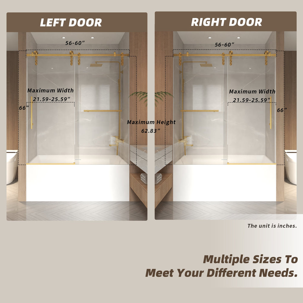 Frameless Sliding Bathtub Door