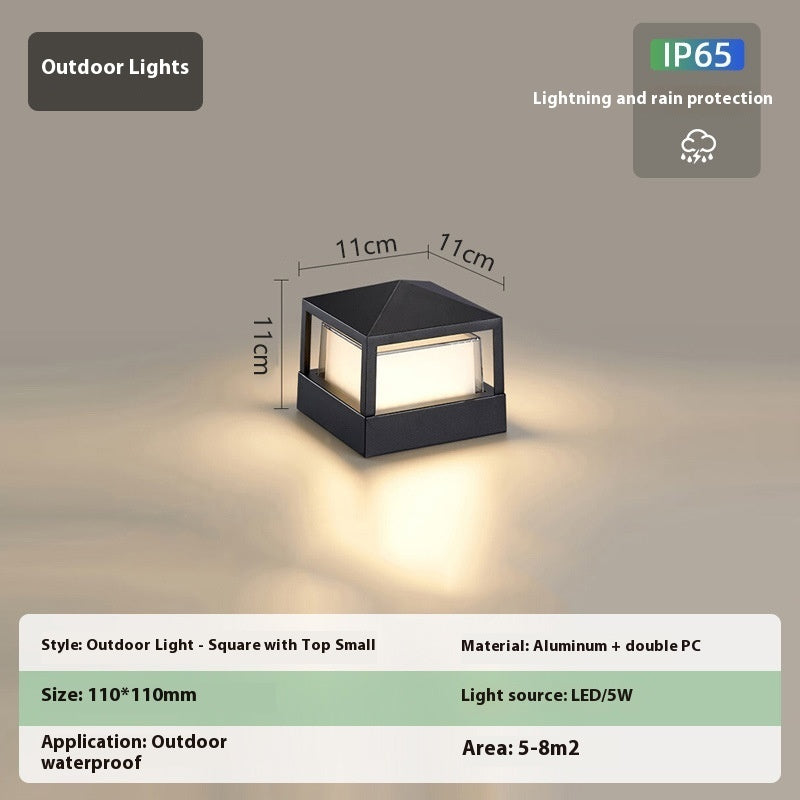 Outdoor Aluminum Wall Pillar Lamp