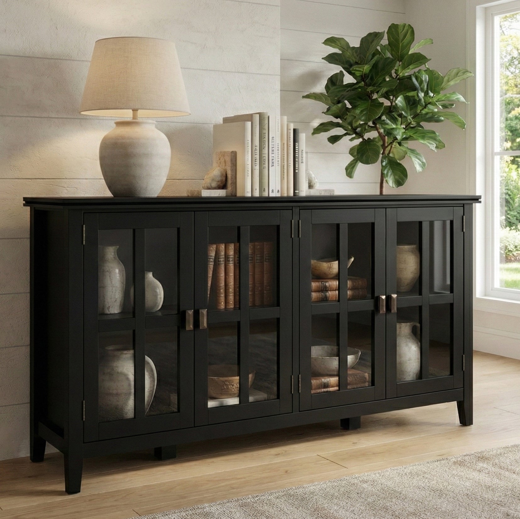Artisan 66 Inch Wide Solid Wood 4 Door Storage Cabinet