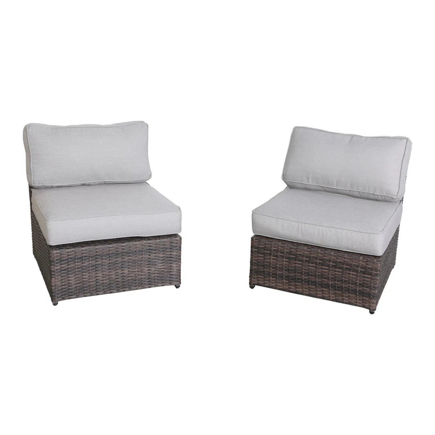 6-Person Wicker Outdoor Seating Group with Cushions