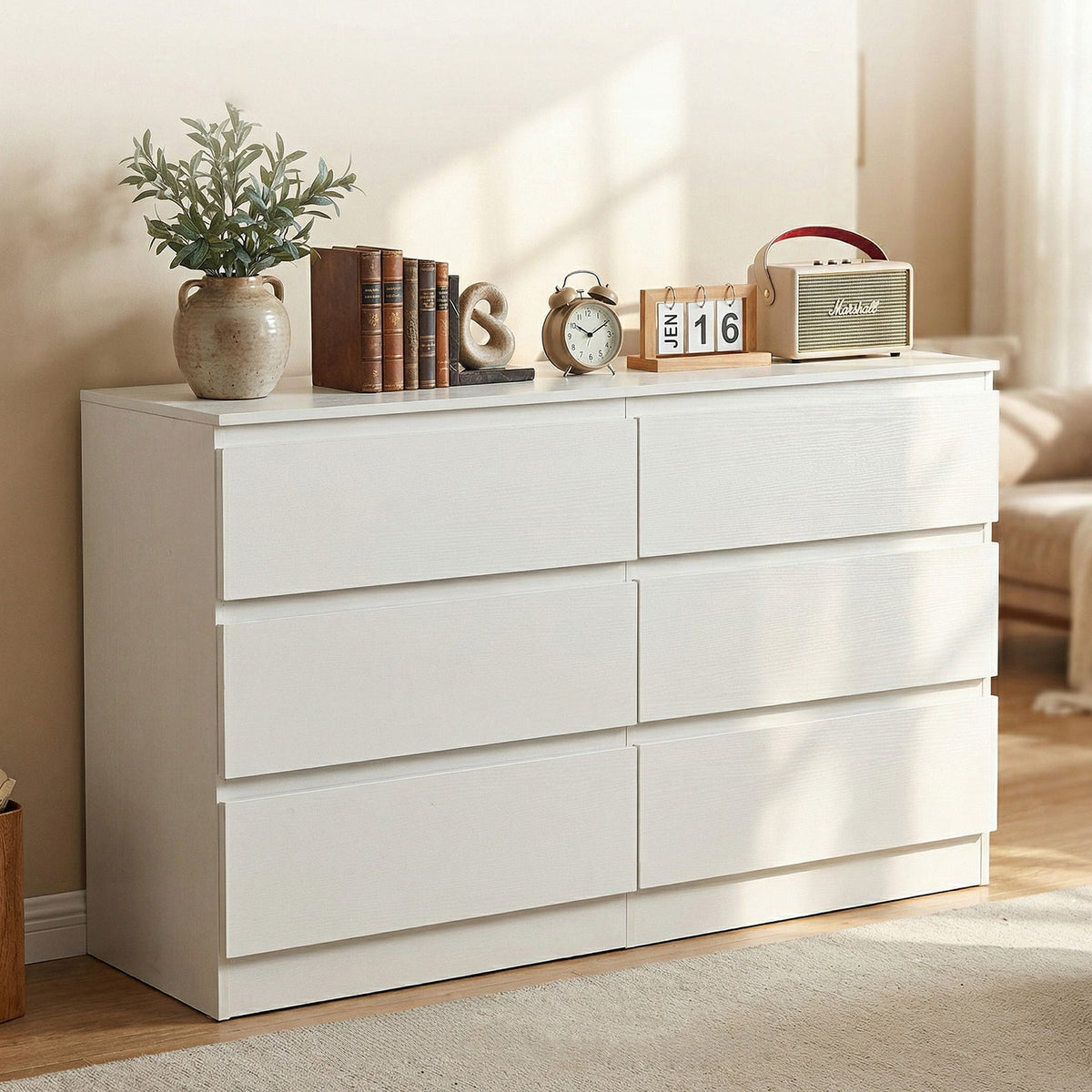 Elegant 6 Drawer Dresser