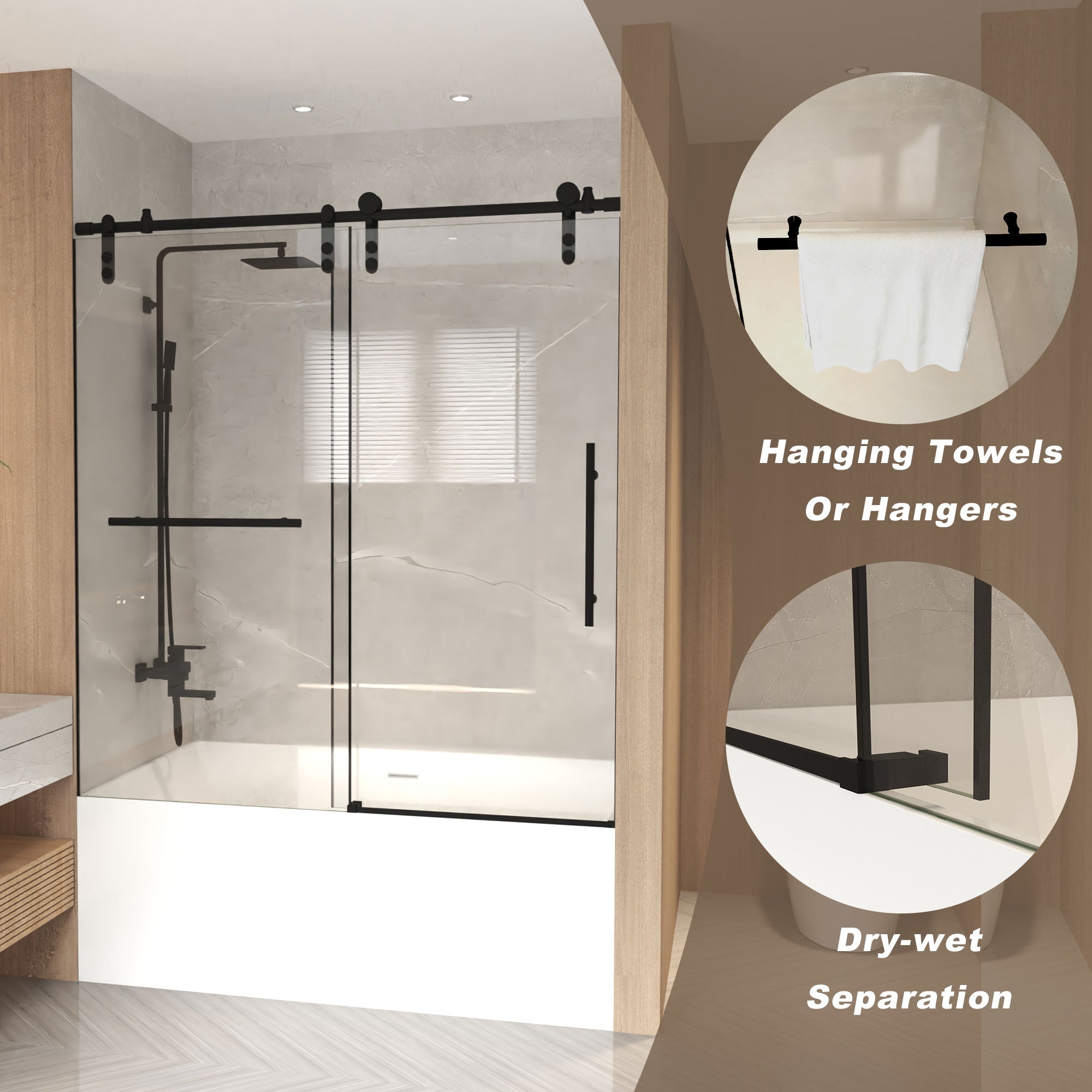 Frameless Sliding Bathtub Door
