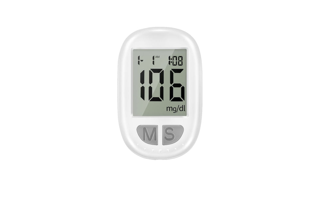 Portable Blood Glucose Meter Kit - Auto Coding, Fast 10s Results, Includes 50 Test Strips & 50 Lancets