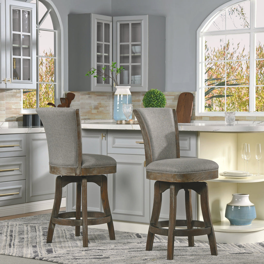 Henry 27" Armless Swivel Counter Height Bar Stool