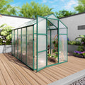 6x10 FT Aluminum Windproof Greenhouse