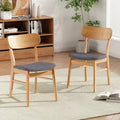 Upholstered Chenille Fabric Dining Chair Set of 2