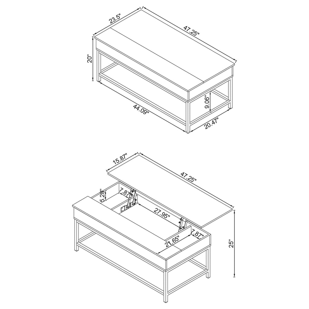 Walton Rustic Two-Piece Coffee Table Set
