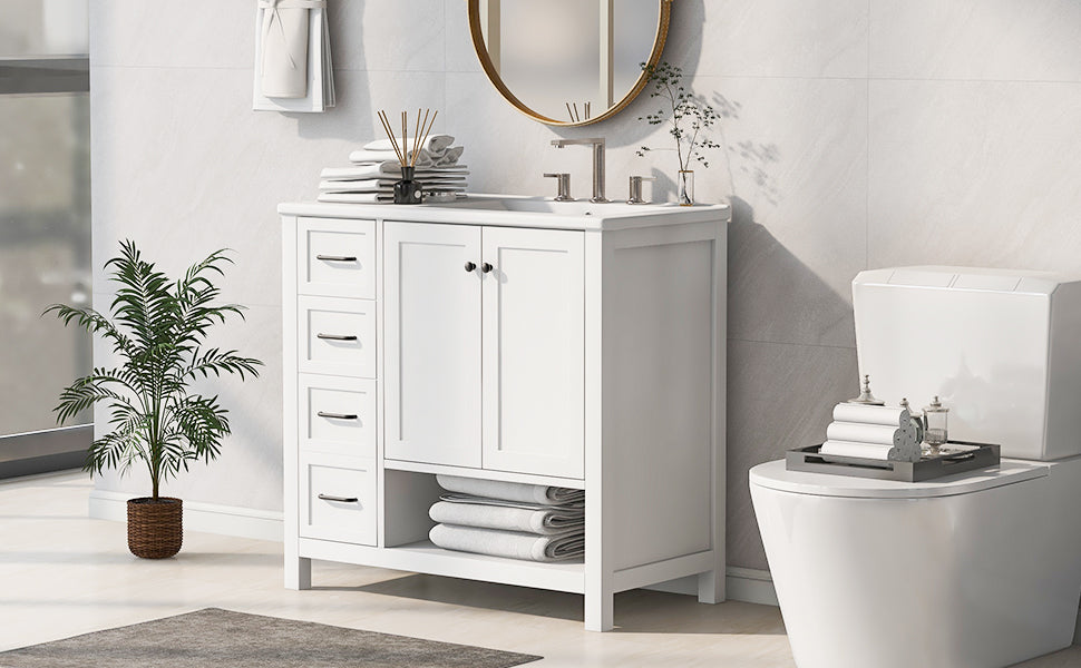 36" Bathroom Vanity with Sink Top