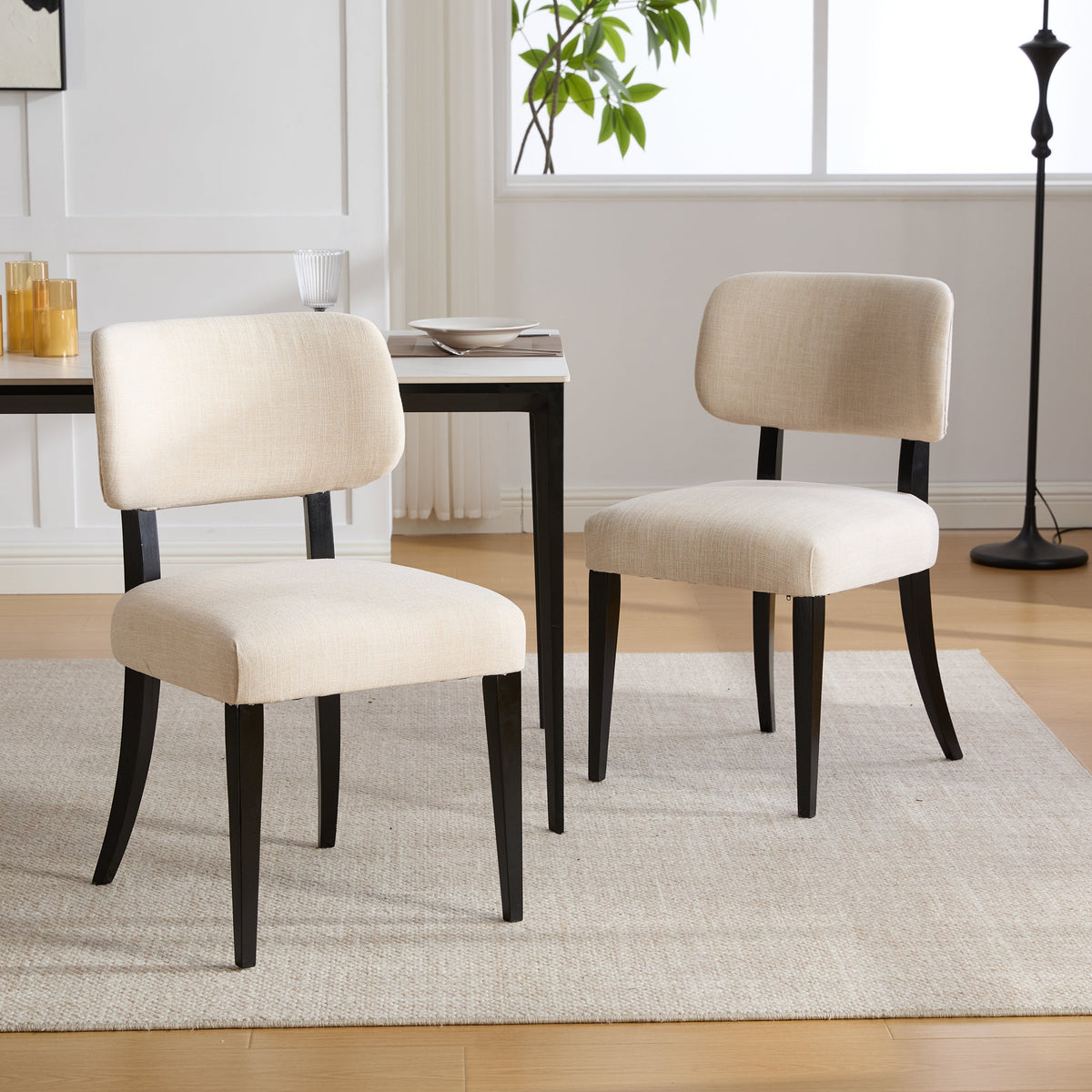 Wooden Dining Chairs Set of 2