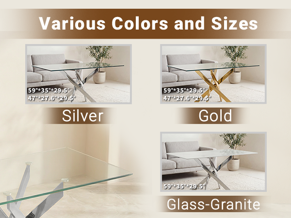 Modern Rectangular Glass Table
