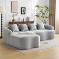 Full Compression L-Shape Sectional Sofa with Curved Chaise