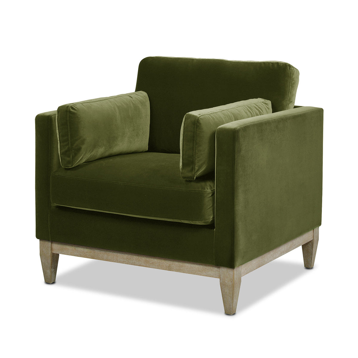 Knox 36" Modern Farmhouse Arm Chair, Olive