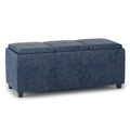 Avalon 42 Inch Wide Storage Ottoman in Denim