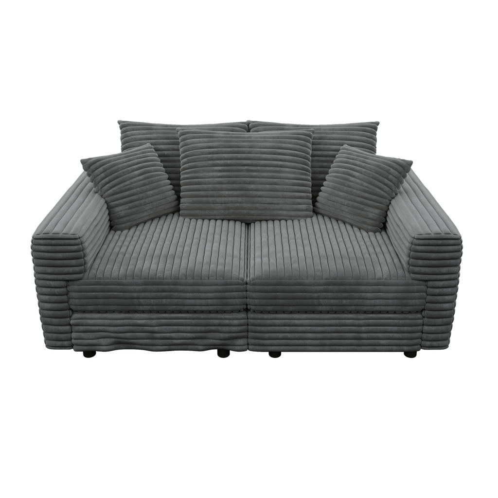 Plush Corduroy 3-Seat Sofa