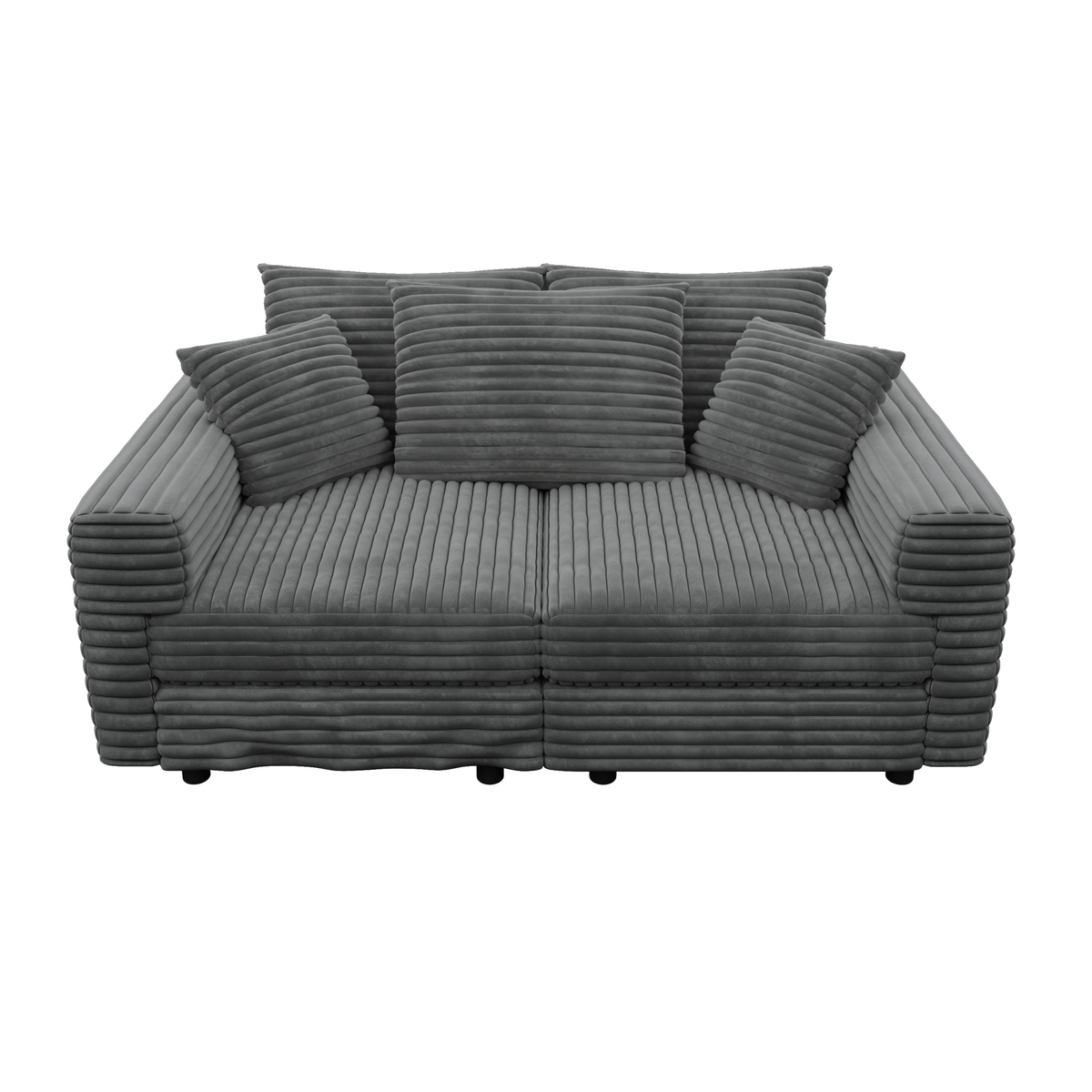 Plush Corduroy 3-Seat Sofa