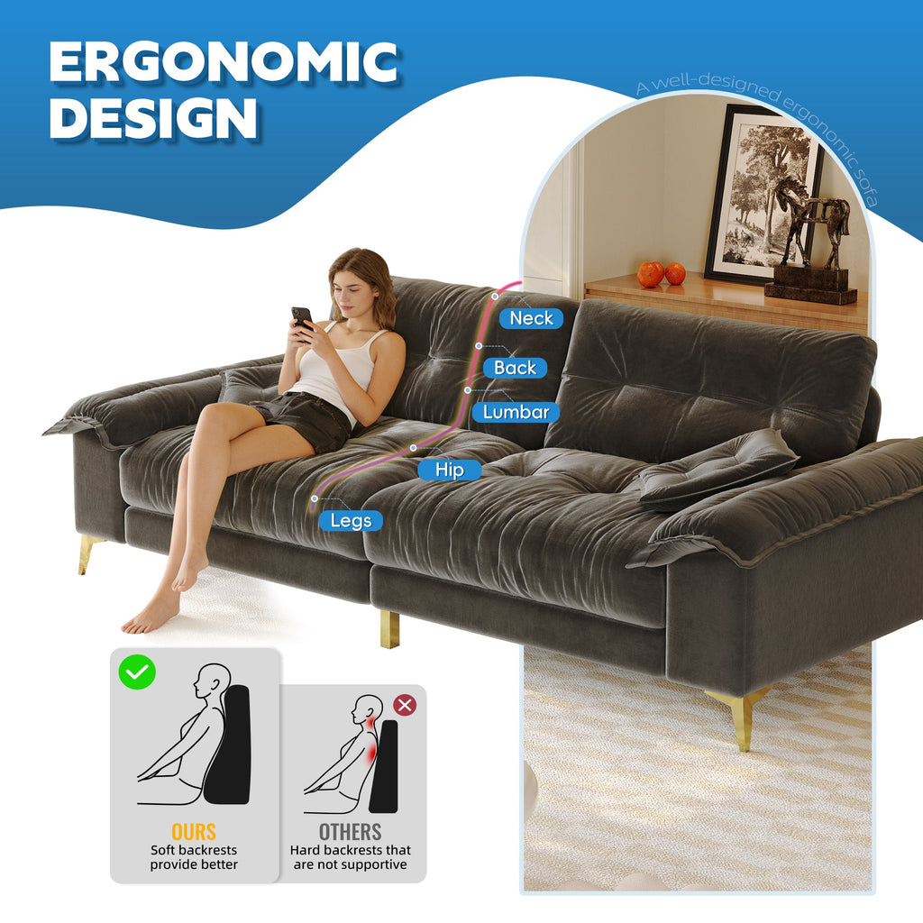 104.7" Modern 4-Seater Cloud Sofa