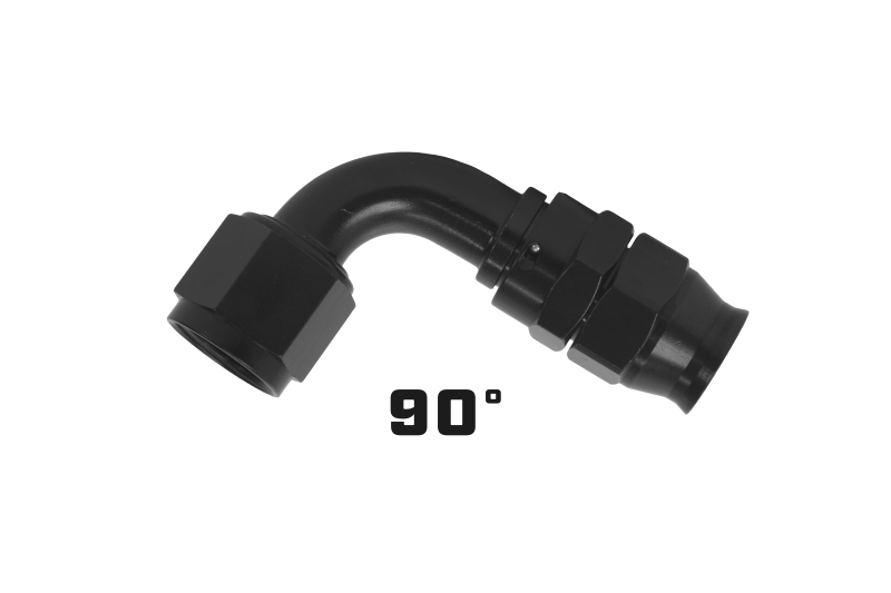 Aeromotive PTFE Hose End - AN-12 - 90 Deg - Black Anodized 15361