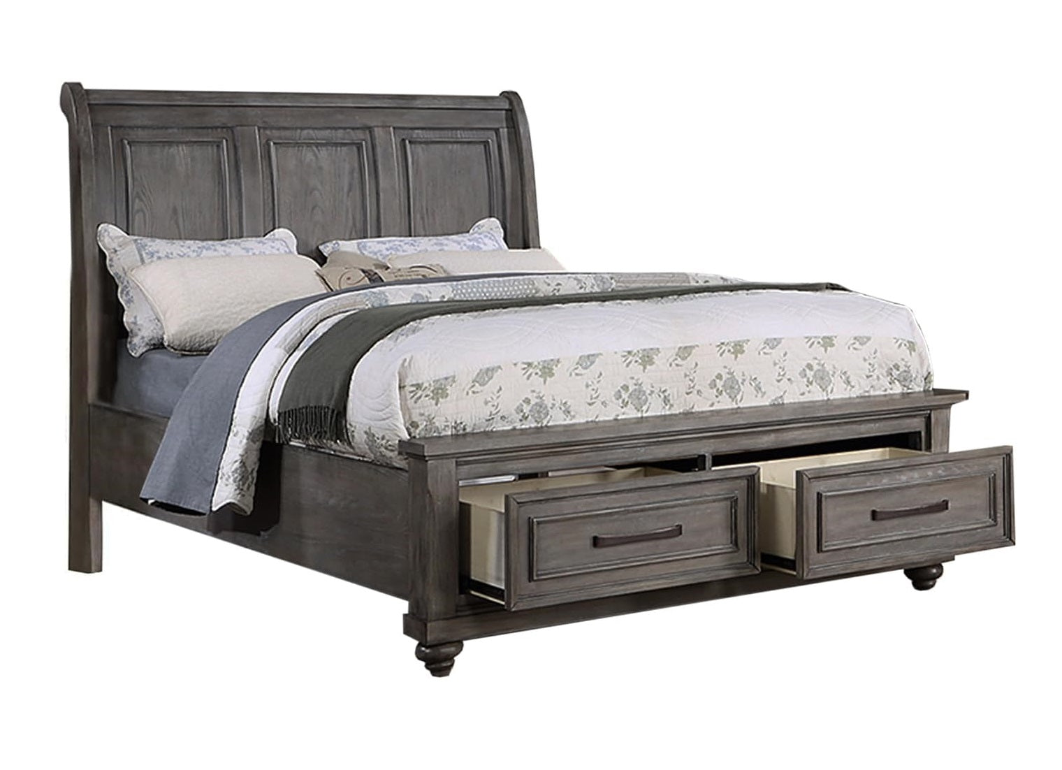 Eastern King Size Bed with Underbed Drawer & Nightstands