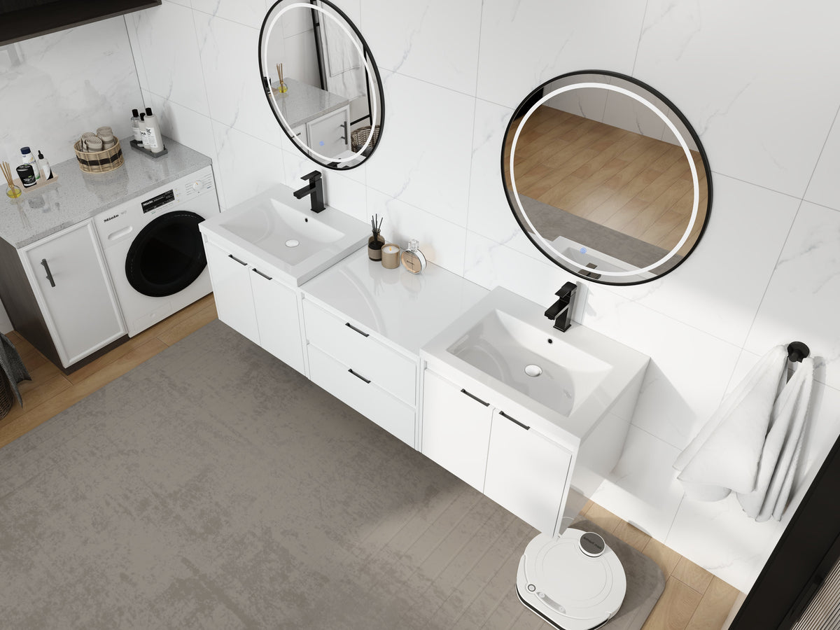 72" Bathroom Vanity With Resin Sink