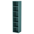 70.9" Blue 6-Tier Narrow Corner Cube Bookcase